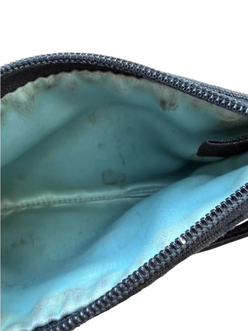 COACH Signature C Mini Wristlet Black Monogram Zip Wallet Pouch Canvas Clutch - Picture 11 of 16